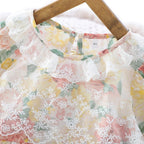 Kids Dresses for Girls Casual Lace-Trimmed Crewneck Long Sleeve Dress - Astra Wear astrawear.ca
