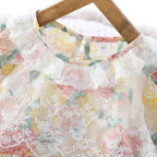 Kids Dresses for Girls Casual Lace-Trimmed Crewneck Long Sleeve Dress - Astra Wear astrawear.ca