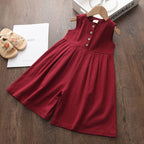 Kids Girls Jumpsuits 2023 New Fashion Girl Baby Casual Bodysuits Children Solid Costumes Sleeveless Clothing 3-7Y - Astra Wear astrawear.ca