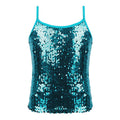 Kids Girls Shiny Sequined Tops Vest Jazz Dance Camisole Tanks Top for Ballet Dancing Stage Performance Girls Clothing Streetwear - Astra Wear astrawear.ca
