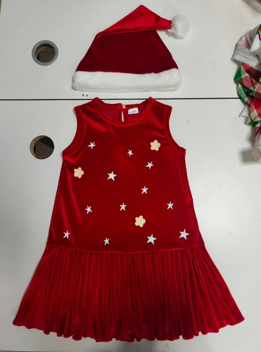 New 1-6Y Baby Kids Velvet Dresses for Girls Sleeveless Stars Printed - Astra Wear astrawear.ca