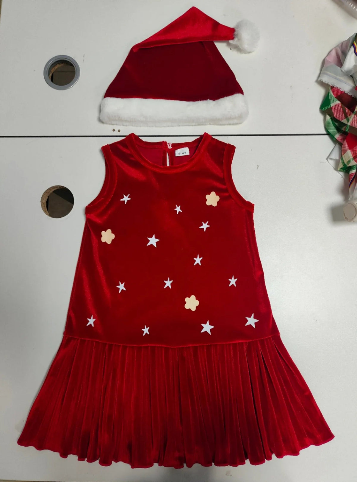 New 1-6Y Baby Kids Velvet Dresses for Girls Sleeveless Stars Printed - Astra Wear astrawear.ca