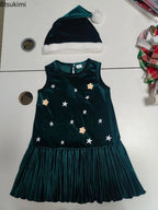 New 1-6Y Baby Kids Velvet Dresses for Girls Sleeveless Stars Printed - Astra Wear astrawear.ca