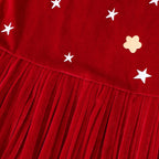 New 1-6Y Baby Kids Velvet Dresses for Girls Sleeveless Stars Printed - Astra Wear astrawear.ca
