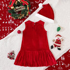 New 1-6Y Baby Kids Velvet Dresses for Girls Sleeveless Stars Printed - Astra Wear astrawear.ca