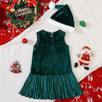 New 1-6Y Baby Kids Velvet Dresses for Girls Sleeveless Stars Printed - Astra Wear astrawear.ca