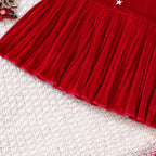 New 1-6Y Baby Kids Velvet Dresses for Girls Sleeveless Stars Printed - Astra Wear astrawear.ca