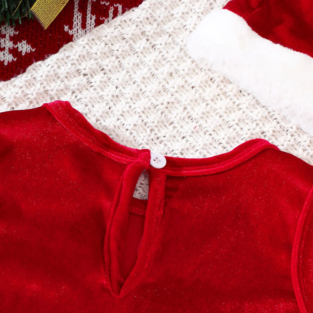 New 1-6Y Baby Kids Velvet Dresses for Girls Sleeveless Stars Printed - Astra Wear astrawear.ca