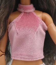 New 30cm 1/6 Doll jeans shorts velvet velvet halterneck vest set Daily Wear Clothes for Barbies doll Accessories - Astra Wear astrawear.ca