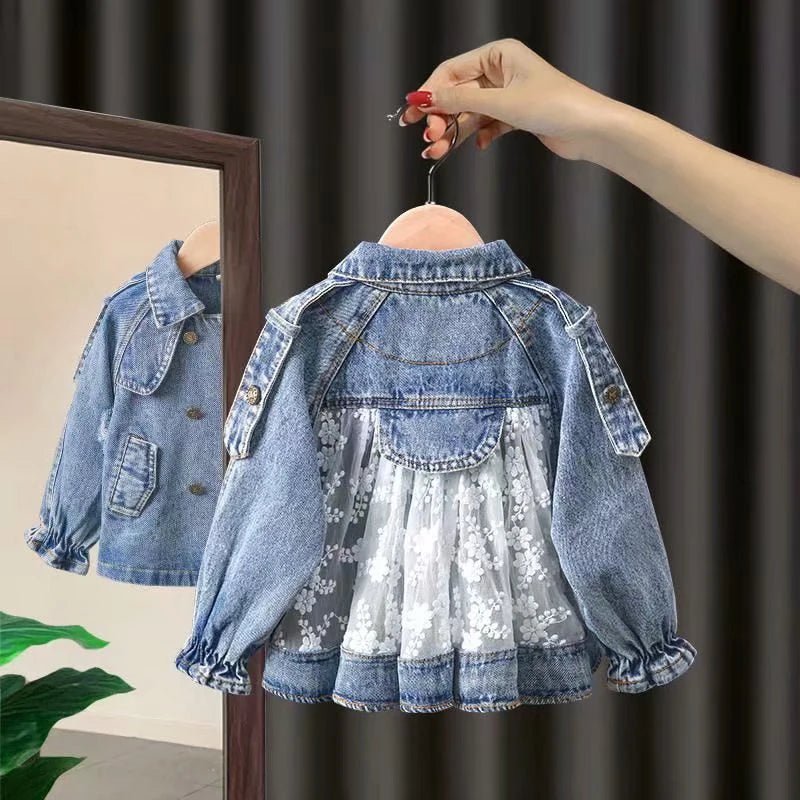 New Children's Denim Jackets Trench Jean Embroidery Jackets Girls - Astra Wear astrawear.ca