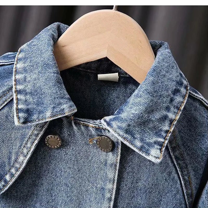 New Children's Denim Jackets Trench Jean Embroidery Jackets Girls - Astra Wear astrawear.ca