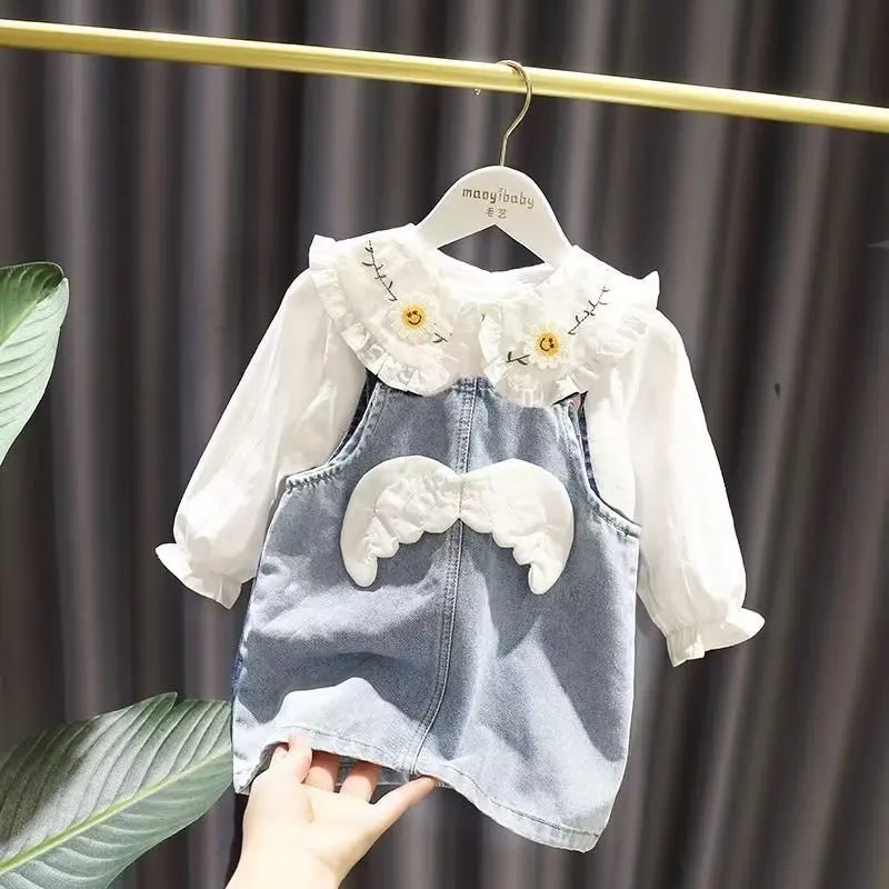 New Children's Denim Jackets Trench Jean Embroidery Jackets Girls - Astra Wear astrawear.ca