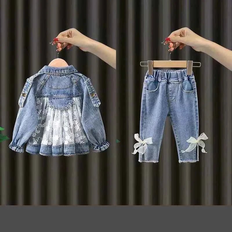 New Children's Denim Jackets Trench Jean Embroidery Jackets Girls - Astra Wear astrawear.ca