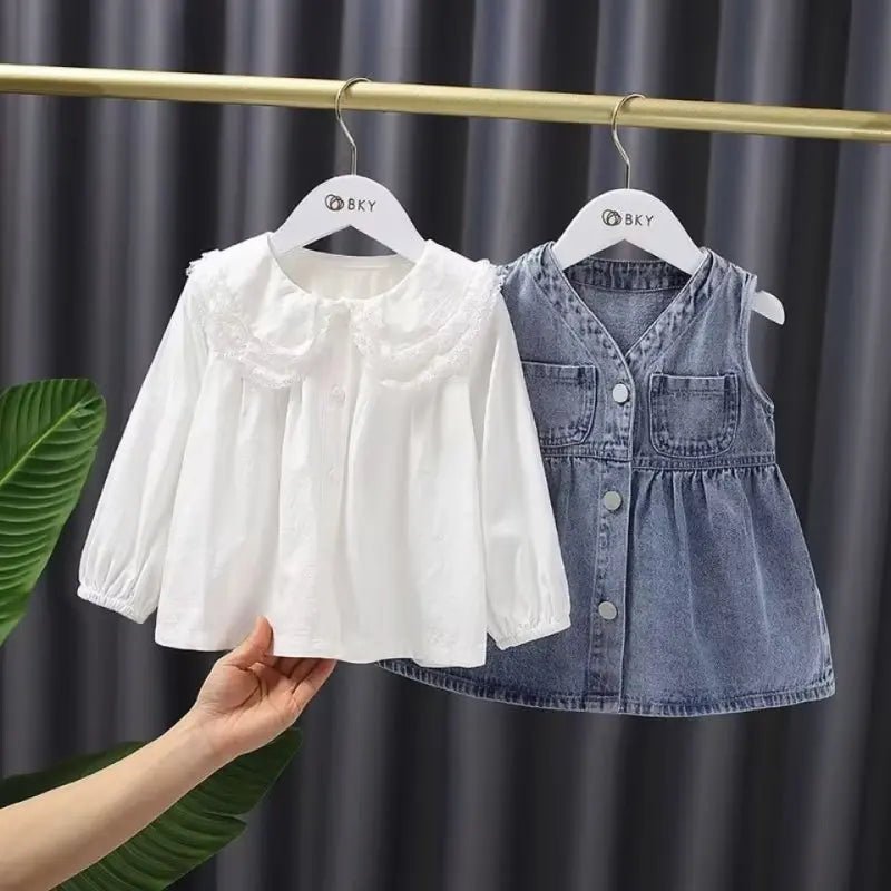New Children's Denim Jackets Trench Jean Embroidery Jackets Girls - Astra Wear astrawear.ca