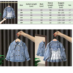 New Children's Denim Jackets Trench Jean Embroidery Jackets Girls - Astra Wear astrawear.ca