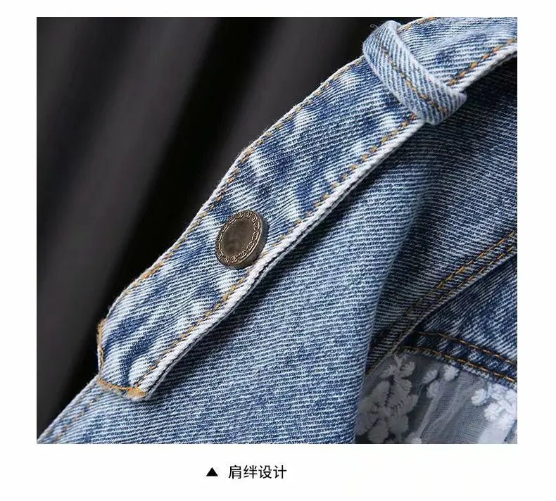 New Children's Denim Jackets Trench Jean Embroidery Jackets Girls - Astra Wear astrawear.ca