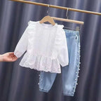 New Children's Denim Jackets Trench Jean Embroidery Jackets Girls - Astra Wear astrawear.ca