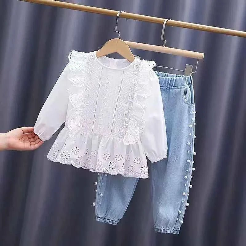 New Children's Denim Jackets Trench Jean Embroidery Jackets Girls - Astra Wear astrawear.ca