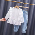New Children's Denim Jackets Trench Jean Embroidery Jackets Girls - Astra Wear astrawear.ca