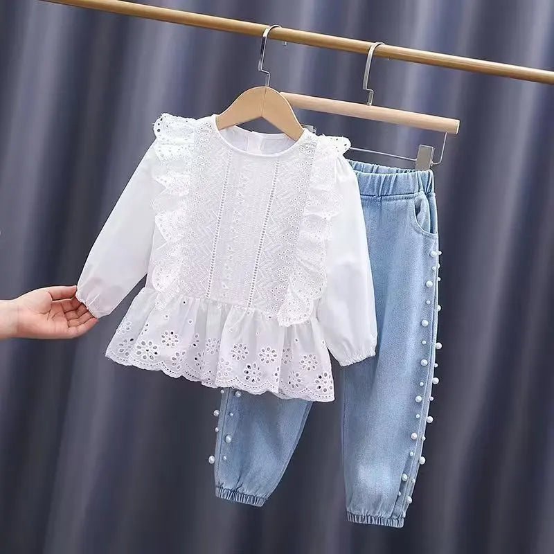 New Children's Denim Jackets Trench Jean Embroidery Jackets Girls - Astra Wear astrawear.ca