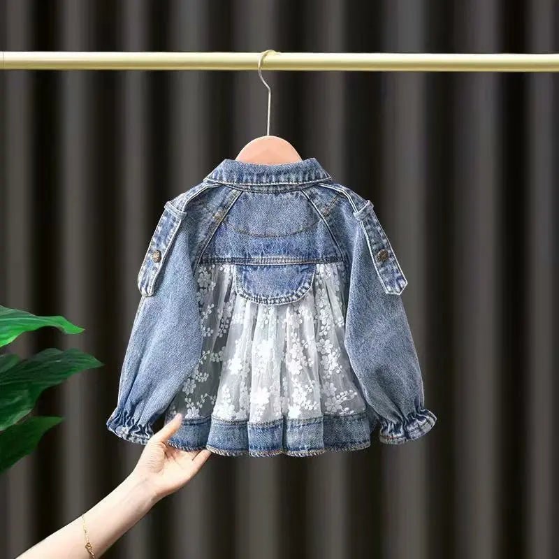 New Children's Denim Jackets Trench Jean Embroidery Jackets Girls - Astra Wear astrawear.ca