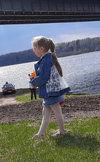 New Children's Denim Jackets Trench Jean Embroidery Jackets Girls - Astra Wear astrawear.ca