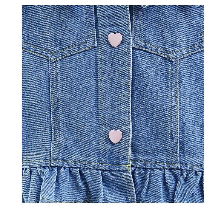 New Fashion Kids Children's Denim Vest with Bow and Pearl for Toddler Girls Denim Waistcoat Baby Lovely Style Sleeveless Jacket - Astra Wear astrawear.ca