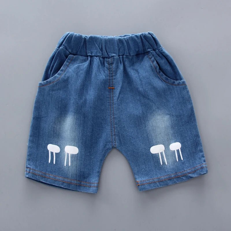 New Summer Hot Sale Toddler Kids Baby Boys Shirt Cartoon Tops Denim - Astra Wear astrawear.ca