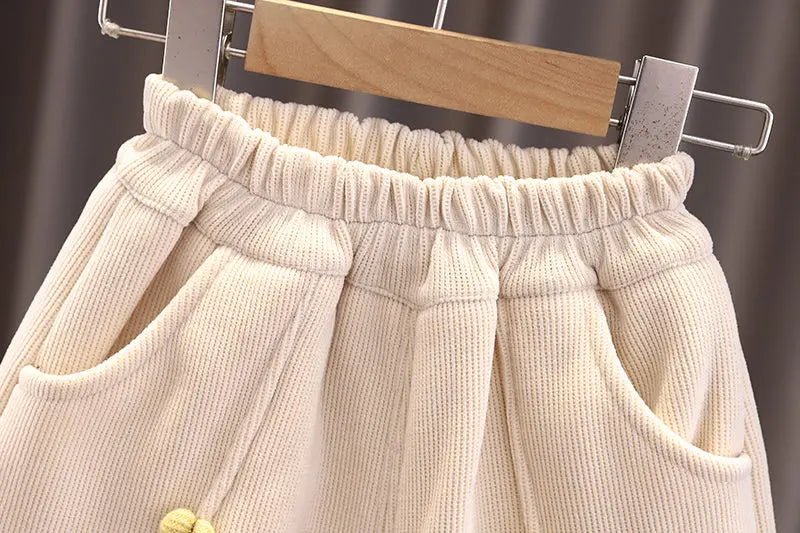 New Winter Children Clothes Kids Girls Thicken Warm Elastic Bow Pants Baby Cotton Clothing Infant Casual Trousers Leggings - Astra Wear astrawear.ca
