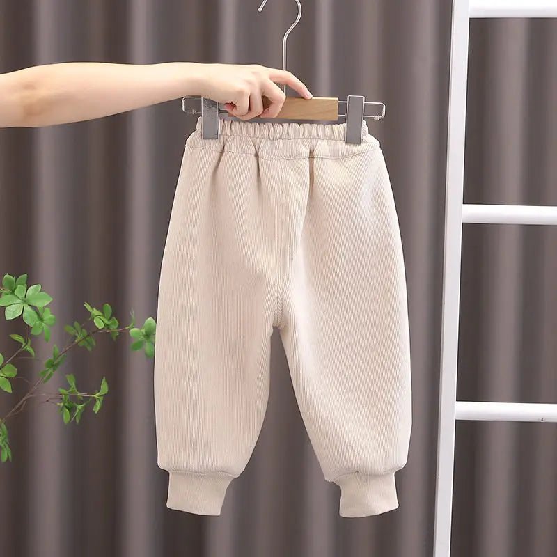 New Winter Children Clothes Kids Girls Thicken Warm Elastic Bow Pants Baby Cotton Clothing Infant Casual Trousers Leggings - Astra Wear astrawear.ca