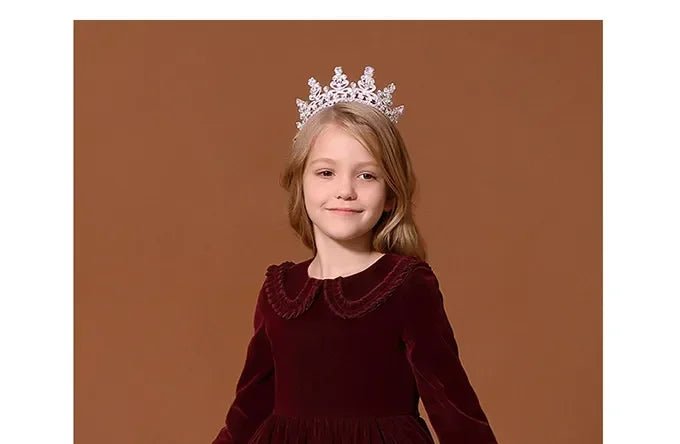 New Year Vintage Velvet Dress for Girls Clothes Infants Red Dresses Children Outfits Costumes Princess Birthday Partywear - Astra Wear astrawear.ca