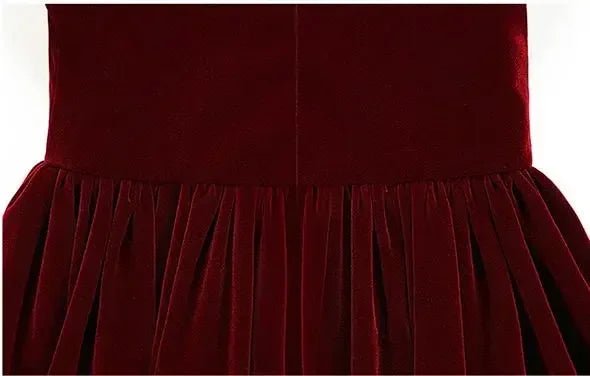 New Year Vintage Velvet Dress for Girls Clothes Infants Red Dresses Children Outfits Costumes Princess Birthday Partywear - Astra Wear astrawear.ca