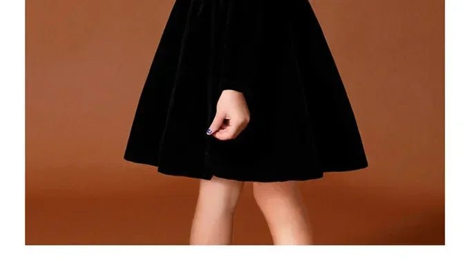 New Year Vintage Velvet Dress for Girls Clothes Infants Red Dresses Children Outfits Costumes Princess Birthday Partywear - Astra Wear astrawear.ca