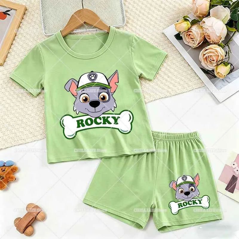 Paw Patrols 2pcs Pajama Suit Marshall Rubble Home Sleepwear Chase - Astra Wear astrawear.ca