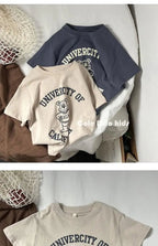 Pure Cotton Kids T-shirt Summer Clothes Short Sleeved Tops Tees Children Costume Fashion Cartoon Boys T Shirts Round Collar - Astra Wear astrawear.ca
