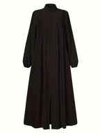 Robe noire femme mi-longue – Coupe ample en chiffon - Astra Wear astrawear.ca