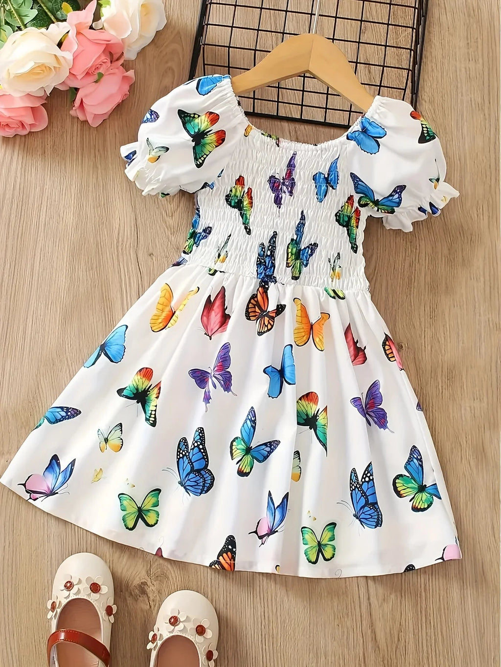 Robe Papillons Colorés – Fille 1-8 ans - Astra Wear astrawear.ca