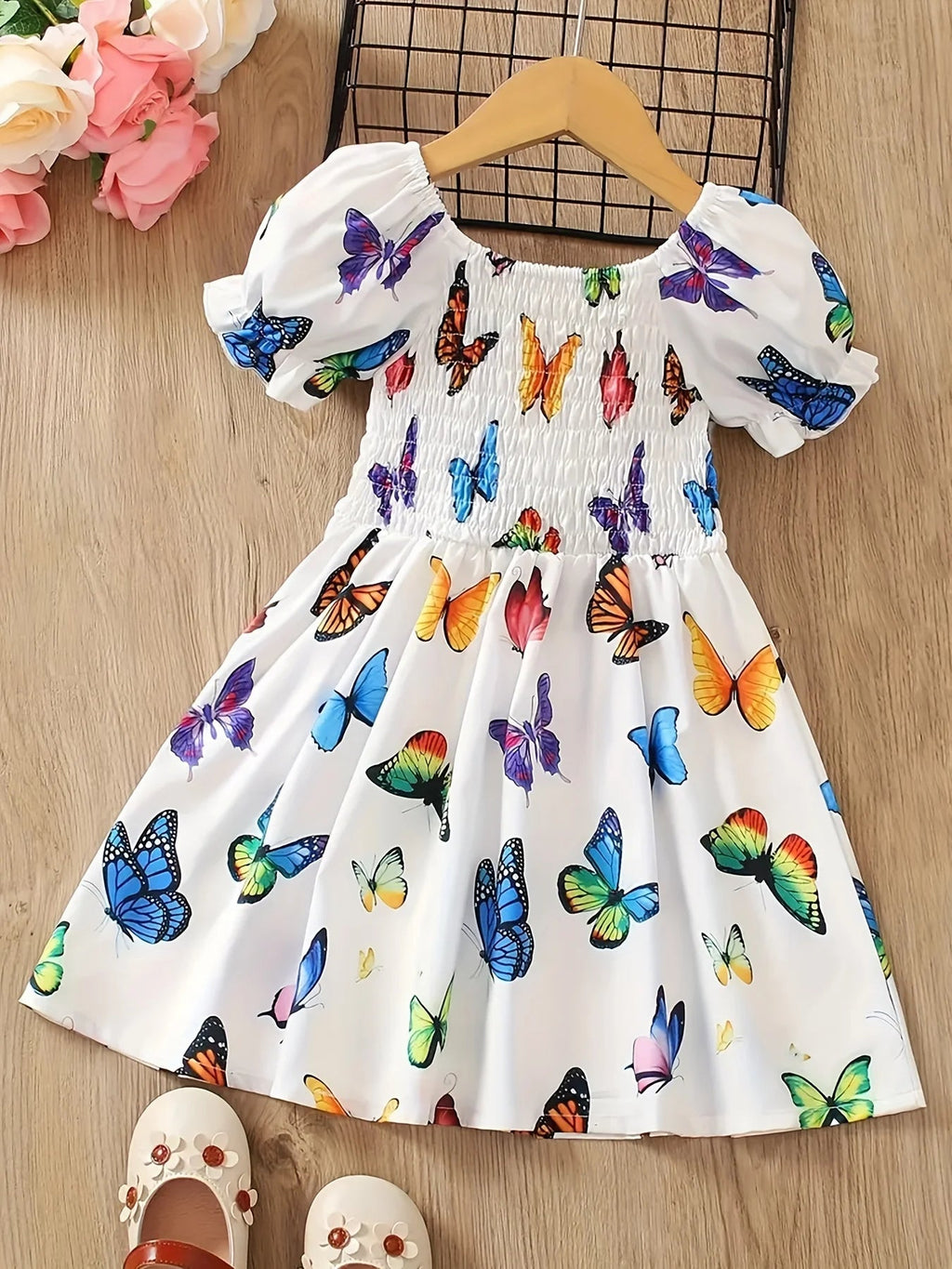 Robe Papillons Colorés – Fille 1-8 ans - Astra Wear astrawear.ca