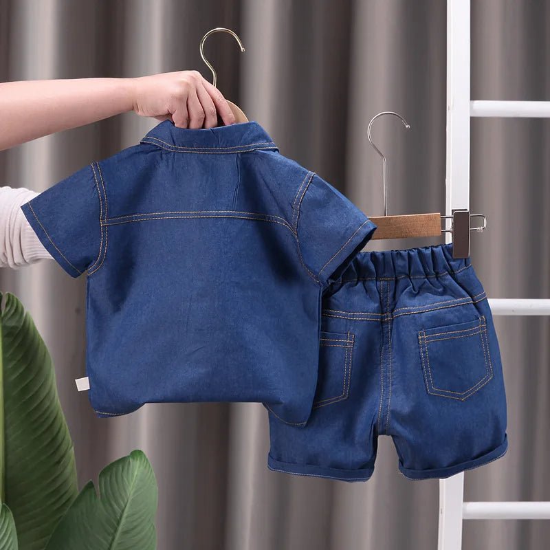 Summer Children Clothes Boys Suit Denim Tops + Jeans Pants 2Pcs/Set Infant Casual Outfits - Astra Wear astrawear.ca