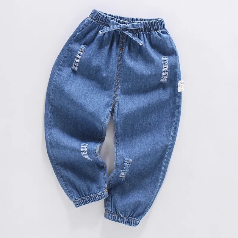 Summer kids girls boys baby clothes outer wear thin loose denim trousers for toddler girls children's clothing jeans pants - Astra Wear astrawear.ca