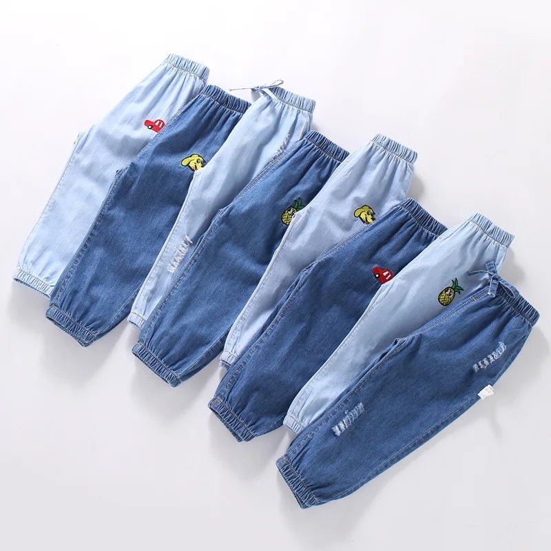 Summer kids girls boys baby clothes outer wear thin loose denim trousers for toddler girls children's clothing jeans pants - Astra Wear astrawear.ca