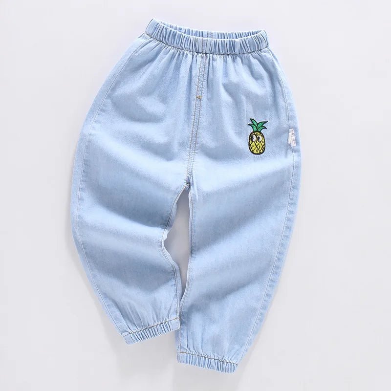 Summer kids girls boys baby clothes outer wear thin loose denim trousers for toddler girls children's clothing jeans pants - Astra Wear astrawear.ca