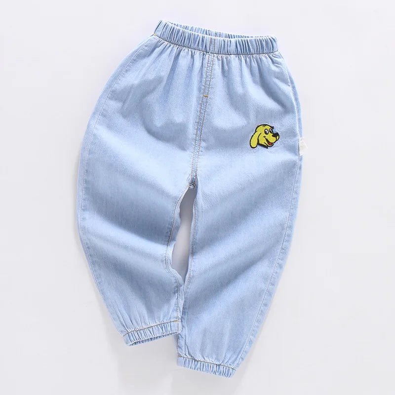 Summer kids girls boys baby clothes outer wear thin loose denim trousers for toddler girls children's clothing jeans pants - Astra Wear astrawear.ca