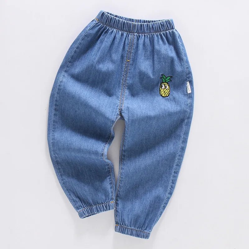 Summer kids girls boys baby clothes outer wear thin loose denim trousers for toddler girls children's clothing jeans pants - Astra Wear astrawear.ca