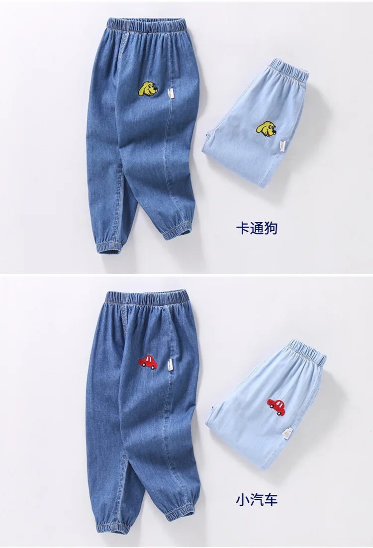 Summer kids girls boys baby clothes outer wear thin loose denim trousers for toddler girls children's clothing jeans pants - Astra Wear astrawear.ca