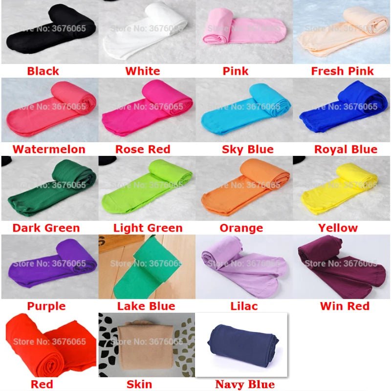 Summer Spring Candy Color Kids girls Pantyhose Ballet Dance Tights for infant child Stocking Velvet Solid White autumn Pantyhose - Astra Wear astrawear.ca