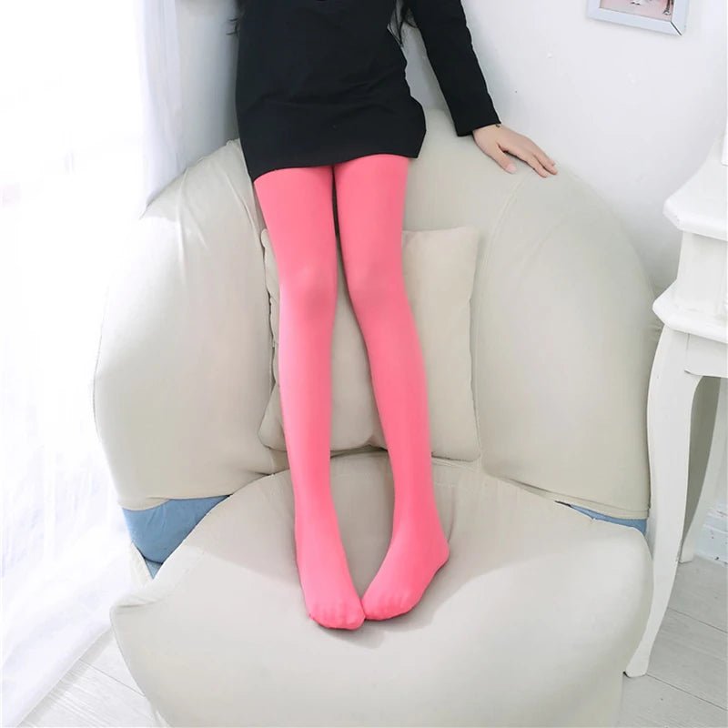 Summer Spring Candy Color Kids girls Pantyhose Ballet Dance Tights for infant child Stocking Velvet Solid White autumn Pantyhose - Astra Wear astrawear.ca