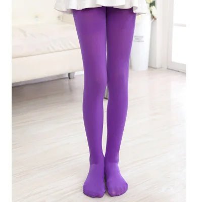 Summer Spring Candy Color Kids Pantyhose Ballet Dance Tights for Girls Stocking Children Velvet Solid White Pantyhose - Astra Wear astrawear.ca