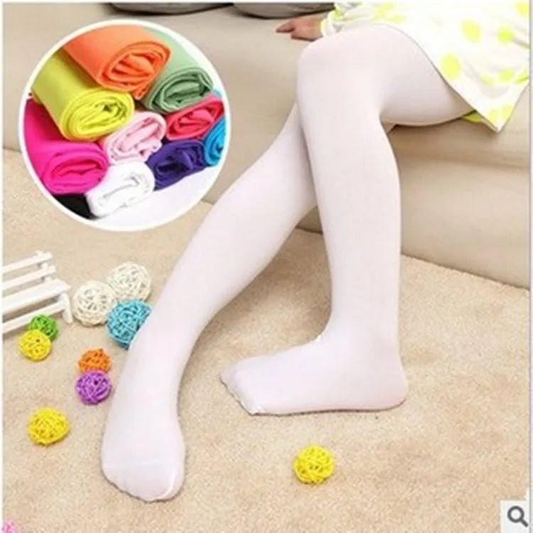Summer Spring Candy Color Kids Pantyhose Ballet Dance Tights for Girls Stocking Children Velvet Solid White Pantyhose - Astra Wear astrawear.ca