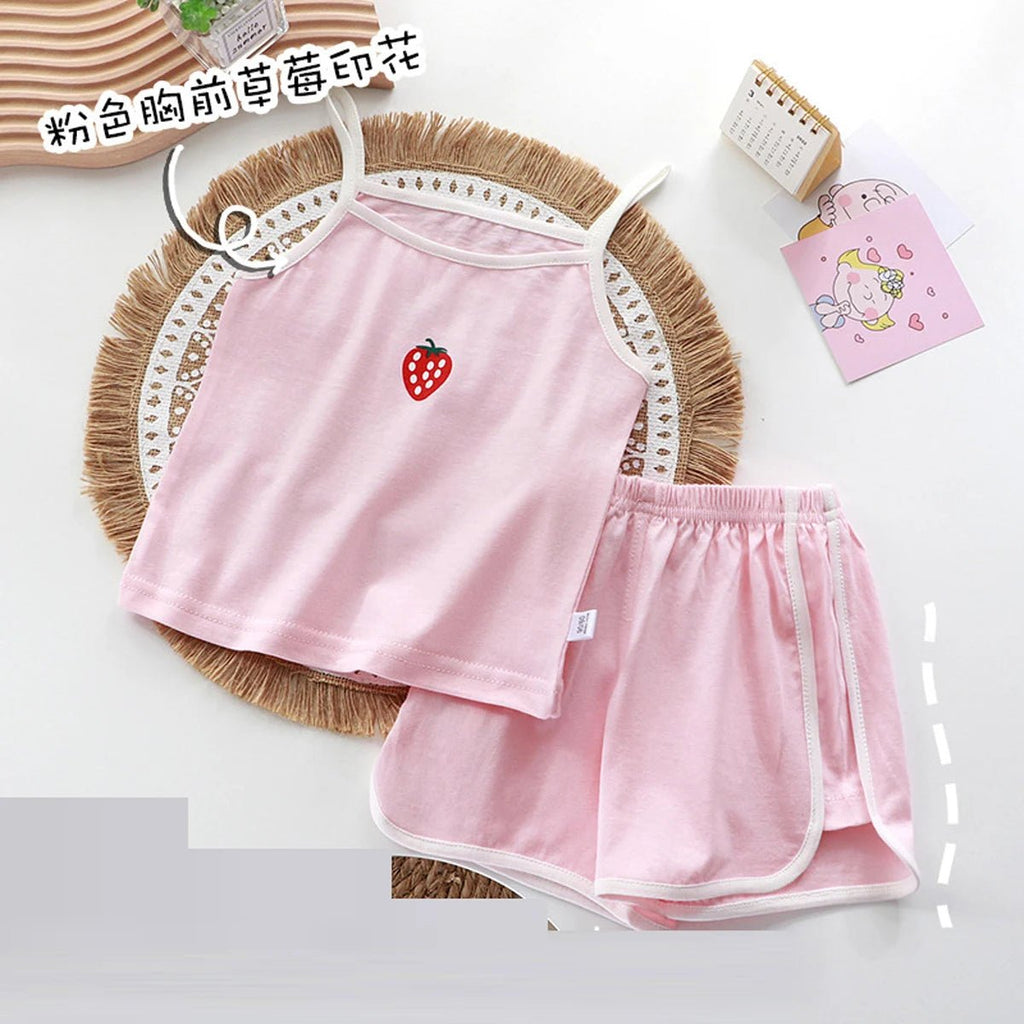 Summer toddler kids girls' clothes baby outfits sets camisole T-shirt top+shorts sports suit for children girls' clothing sets - Astra Wear astrawear.ca